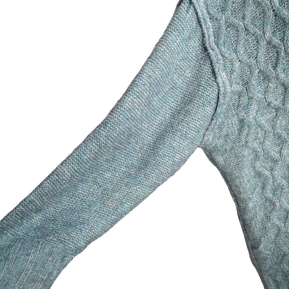 Black Tape Plus SZ 1X-Large Cardigan Button-Up Cable Knit Long Sleeve Stretch - Picture 2 of 8